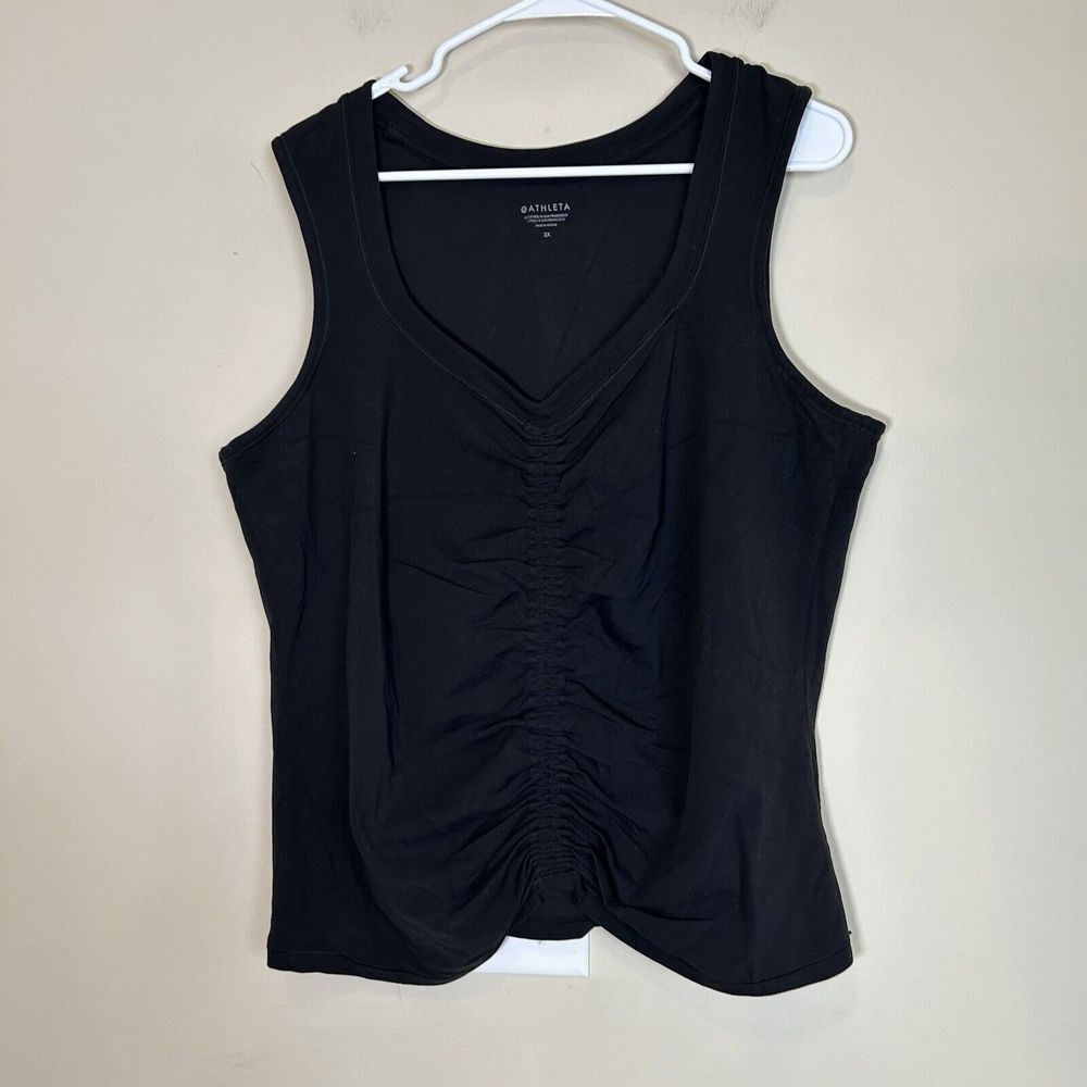 Athleta V-Neck Black Tank Top